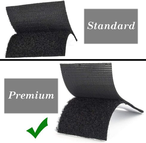 11CM (4.3 Inch) Wide 2 M Long Premium Hook and Loop Tape with Adhesive Nylon Fabric Fastener for Couch Cushions, Guitar Pedal, Cable Management an...