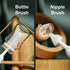 Electric Bottle Cleaner Brush for Baby Bottles - Electric Bottle Brush Cleaner, Baby Bottle Washer with Nipple Brush and Straw Cleaner Brush - Tak...