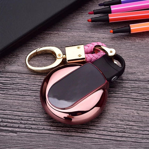 Royalfox(TM) Luxury 3 4 Buttons Soft TPU Smart Remote Key Fob case Cover for BMW Mini Cooper F54 F55 F56 F57 F60,with Keychain (Pink)...