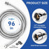 Stainless Steel Shower Head Hose,Shower Hose For Hand Held Shower Heads with Copper Core Brass Insert and Nut Replacement Shower Hose (96 In Chrom...