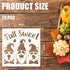 24pcs Fall Stencils, 3x3inch Small Fall Sign Stencils Reusable Fall Stencils for Painting on Wood Autumn Templates for Thanksgiving DIY Crafts on ...