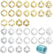 Allazone 37 PCS Open Bezel Charms, 36 PCS Mixed Open Bezels for Resin 9 Style Alloy Frame Pendants 2 Color Hollow Resin Frames for Resin Casting, ...