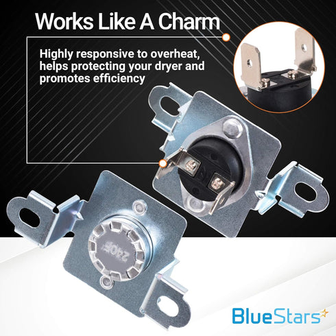 6931EL3003D & 6931EL3004B Dryer Thermal Fuse Kit Replacement by BlueStars - Exact Fit for LG & Kenmore Dryers - Replaces PS3530485 1268366 6931EL3003F PS3530486