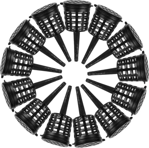 Yardwe 50pcs Bonsai Fertilizer Baskets, Fertilizer Mesh Baskets Garden Nursery Pots with Lid Planting Nutrition Cups for Succulent, Orchid, Bonsai...