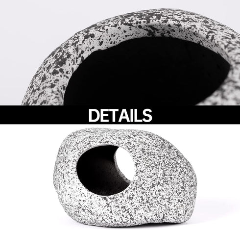 3 Pieces Rock Aquarium Decorations, Stackable Cave Aquarium Decor, Betta Fish Tank Accessories Hideout Hidden Stones Ornaments, Fish Rock House Hi...