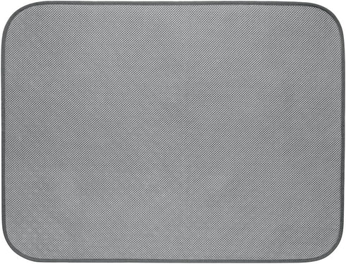 InterDesign iDry Microfiber Shower and Bath Mat for Bathroom Floor - Large, Pewter...