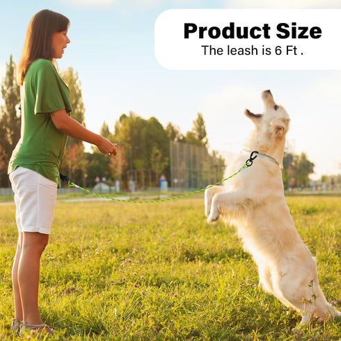 4/5/6 FT Chew Proof Dog Leashes with Comfortable Handle, Steel Cable Lead for Control Large or Medium Dogs Walk and Train, Heavy Duty with Rotate ...