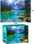 500 Pieces Puzzles for Adult Jigsaw Puzzle 500 Piece Puzzle Children Elderly Puzzle Mountain Forest Lake Puzzle Gift for Mom Dad Family Friend Fam...