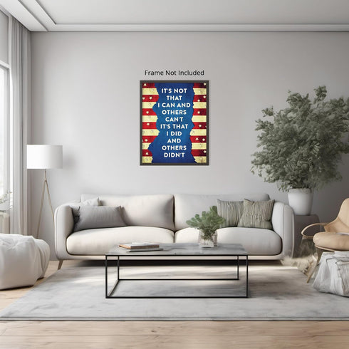 Posterizer 1 pcs-US Military Patriotic American Flag-Patriotic & Military Art-Quotes-Gift for US Military Veterans-Decor for Home & Office- unfram...