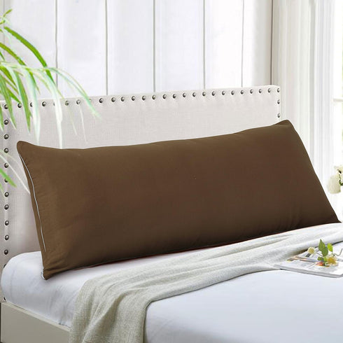 EVOLIVE Ultra Soft Microfiber Body Pillow Cover/Pillowcases 21"x54" with Hidden Zipper Closure(21"x54" Body Pillow Cover, Coffee)...