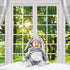 Allenjoy 7x5ft Spring Window Scenery Photography Backdrop White Windowsill Floral Green Forest Natural Photocall Background Party Banner Wall Deco...