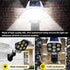 Outdoor Motion Sensor Solar Lights 2000 Lumens 77 LEDs Spotlight With Remote Controller FloodLights Outdoor IP66 Waterproof, Wireless Dummy Decoy ...