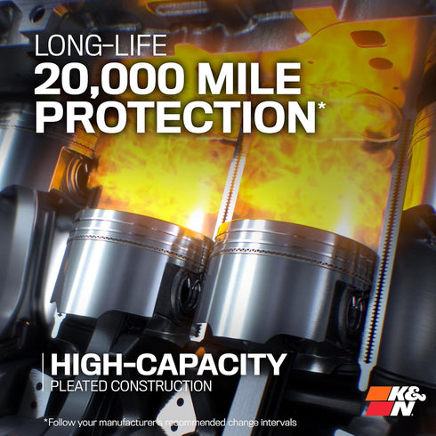 K&N Oil Filter: 20,000 Mile Engine Protection, High Capacity/High Efficiency: Compatible with Select CHRYSLER/DODGE/JEEP/RAM (See Product Descript...