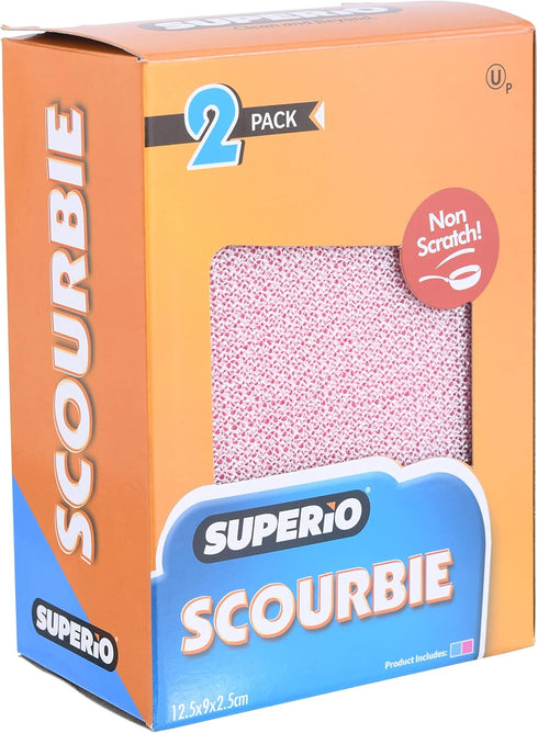 Superio Nylon Cleaning Pad, Dish Scrubbers, Multi Surface Scratch- Free Scour Sponge for stainless steel, copper cookware, china, dishes and plast...
