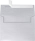 LUXPaper A7 Invitation Envelopes | Peel & Press | 5 1/4" x 7 1/4" | Silver Metallic | 80lb. Text | 50 Qty...