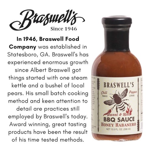 Braswell Sauce Barbeque Honey Habanero, 13.5 oz...