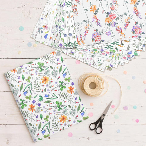Lurrose 24 Sheets Scrapbook Paper Floral Scrapbook Paper Decorative Craft Paper for Scrapbooking Supplies Card Making Supplies...
