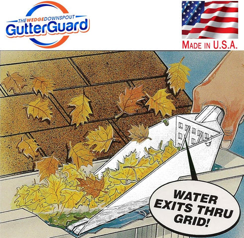 The Wedge Downspout Gutter Guard Gutter Scoop Gutter Cleaning Tool for Standard gutters, Under Gutter Guards...