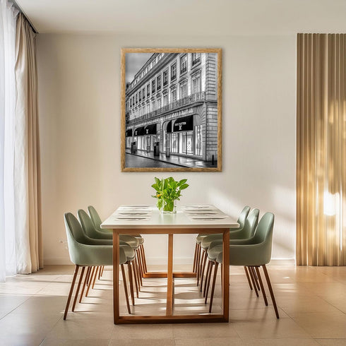 Posterizer 1 pcs-black-and-white photograph of Luxury store front 6-Photography Art-Retro Art-Gift for Women, Fashionistas, Designer Fashion Fans-...