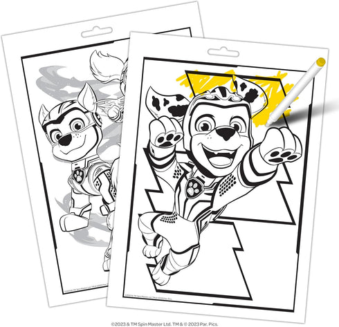 PAW Patrol The Mighty Move 16 Page Imagine Ink Coloring Pad, with 6 Mini Mess Free Markers, Bendon 58596...