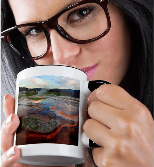 3dRose mug_17293_4 Biscuit Basin Yellowstone National Park Mug, Multicolor, 11 oz...
