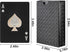 Waterproof Playing Cards, Black Deck of Cards,Plastic Playing Cards, Deck of Waterproof Foil Cards, Cool Poker Cards Set for Card Games in Gift Bo...