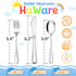 HaWare 12-Piece Kids Silverware, Stainless Steel Toddler Utensils Flatware Set, Preschooler Eating Utensils Includes 4 Spoons 4 Forks 4 Knives, Me...