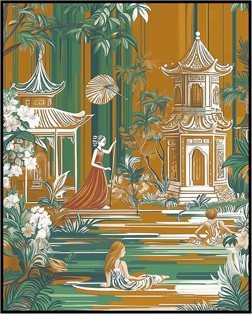 Posterizer 1 pcs-whimsical magical delicate enchanting forest scene 3-Collectibles & Fine Art-Retro Art-Decorations for Bedroom, Office, Living Ro...