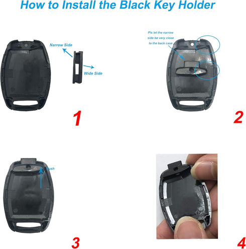 3 Buttons Key Fob Shell Case Fit for Honda Civic CR-V Crosstour Fit Pilot CR-Z Odyssey Accord Replacement Keyless Entry Remote Control Car Key Fob...