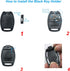 3 Buttons Key Fob Shell Case Fit for Honda Civic CR-V Crosstour Fit Pilot CR-Z Odyssey Accord Replacement Keyless Entry Remote Control Car Key Fob...