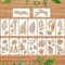 16 Pieces Leaf Stencils Tropical Leaves 42 Patterns Palm Fern Turtle Plant Leaves Template for Painting Reusable Drawing Stencils on Wood Wall Cra...