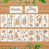 16 Pieces Leaf Stencils Tropical Leaves 42 Patterns Palm Fern Turtle Plant Leaves Template for Painting Reusable Drawing Stencils on Wood Wall Cra...