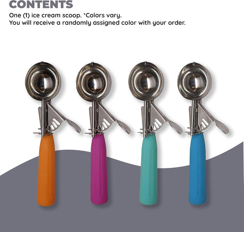 Good Living Ice Cream Scoop, Disher with Trigger Lever and Comfort Grip Handle, Colors Vary: 1 Pack...