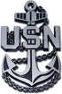 Elektroplate Officially Licensed USN Navy Anchor OEM Chrome Emblem for Cars, Trucks, and All Auto | Universal Fit at 3.25" x 2.1" | Weatherproof...