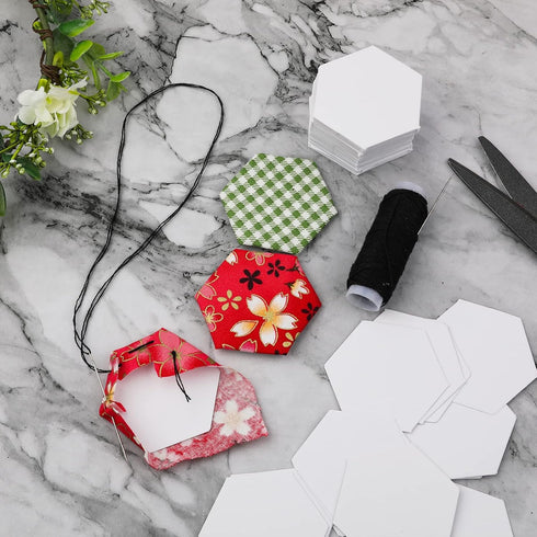 300pcs Hexagon Paper Piecing Template, 1 Inch Paper Piece Templates Hexagon Paper Piecing Shapes for Quilting Supplies for Splicing Patchwork...