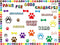 Paw Print Bulletin Board Set Classroom Decor Paw Print Cutouts Accents for Classroom Door Bulletin Board Border Wall Decoration Educational and Le...