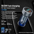 USB C Car Charger Adapter, Aluminum Shell and LED Voltage Display,58.5W Super Fast Charger USB C with 2-Port Compatible with iPhone 14 13 12, Sams...