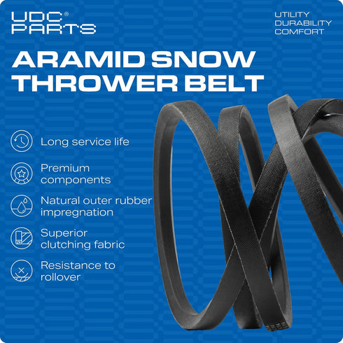 Snow Thrower Auger Belt 579932 / Aramid Cord / 33.00 inches/for Craftsman Murray MTD Snapper 1733324SM 579932MA Ariens 07204200 72042...