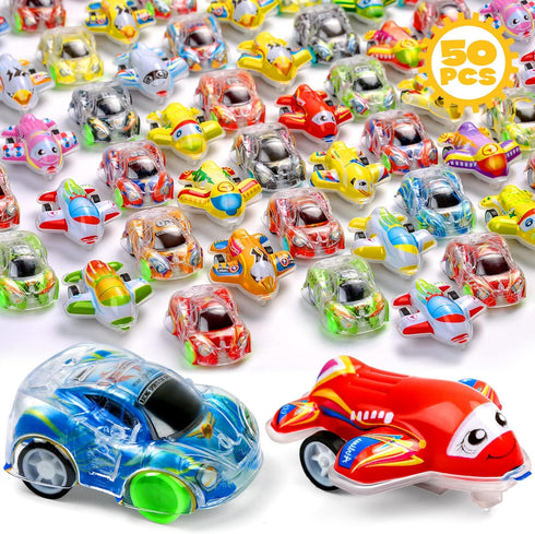 50 Pcs Toy Cars Mini Pull Back Cars, Party Favors for Kids, Small Racing Car Carnival Prizes Classroom Rewards, Pinata Stocking Goodie Bag Stuffer...