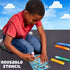 Official Bluey Chalk Art, 5-Pack, Vibrant Sidewalk Chalk For Kids, Includes 5 Chalks, Chalk Holders & Reusable Stencil, Outside Toys for Toddlers ...