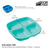ECR4Kids ELR-18101-TRP My First Meal Pal Divided Plates – Stackable, BPA-Free Plastic Dishes, Dishwasher Safe, Portion Plate Set for Baby, Toddler...
