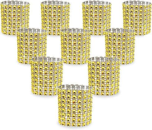 KPOSIYA Napkin Rings, Pack of 60 Rhinestone Napkin Rings Diamond Adornment for Place Settings, Wedding Receptions, Dinner or Holiday Parties, Fami...