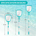 Pool Skimmer - Pool Net with 3 Section Pole, 48", Pool Skimmer Net with Fine Mesh Net, Telescopic Aluminum Pole, Plastic Frame, Ultra-fine Pool Sk...