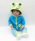 Reborn Baby Dolls Clothes 18 inch Boy Outfits Accesories for 17-19 inch Reborn Doll Newborn Blue Frog Matching Clothing...
