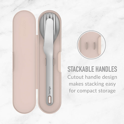 Bentgo® Stainless Travel Utensil Set - Reusable 3-Piece Silverware Set with Carrying Case, High-Grade Premium Steel, BPA-Free Case, Eco-Friendly -...