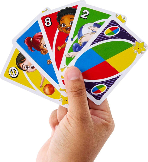 Mattel Games UNO Junior Move! Card Game for Kids with Active Play, Simple Rules, 3 Levels of Play and Matching...