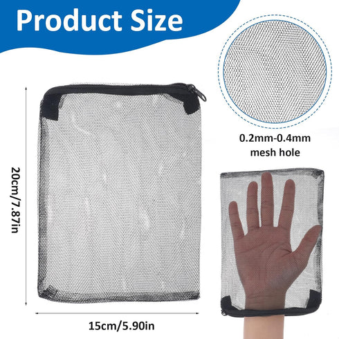 Giantree 10 Pcs Aquarium Filter Media Bags, Large Reusable Aquarium Media Bag Fish Tank Mesh Filter Bags with Zipper for Activated Carbon Ceramic ...