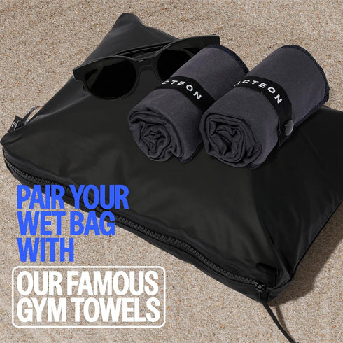 Acteon Wet Dry Gym Bag, Large Travel Water-Resistant Swimsuit & Clothes Organizer, Foldable Pocket Sized Pool, Beach Workout Bags, Fit for Men, Wo...