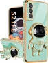 Buleens for Samsung Galaxy S21 FE Case with Astronaut Stand, Women Girls for Galaxy S21 FE 5G Cases, Girly Cute 6D Space Astronaut Hidden Kickstan...