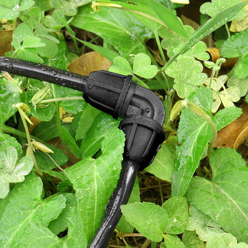 Upgraded 1/4" Drip Irrigation Elbow Fittings?24 Pieces Leak Free Lock Barbed 90 Degree Elbow Connectors for1/4 Inch Irrigation Tubing Quick Connec...